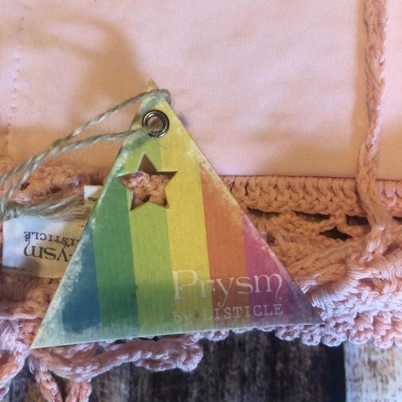 Crochet Blush Pink Crop Top - Picture 3 of 3